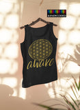 Gold Flower of Life Sacred Geometry Tank Top