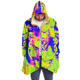 Rave Cloak ~ Trippy Neon Festival Cape with Hood