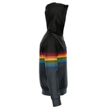 Rainbow Stripe Zip Up Hoodie